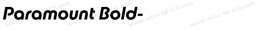 Paramount Bold字体转换